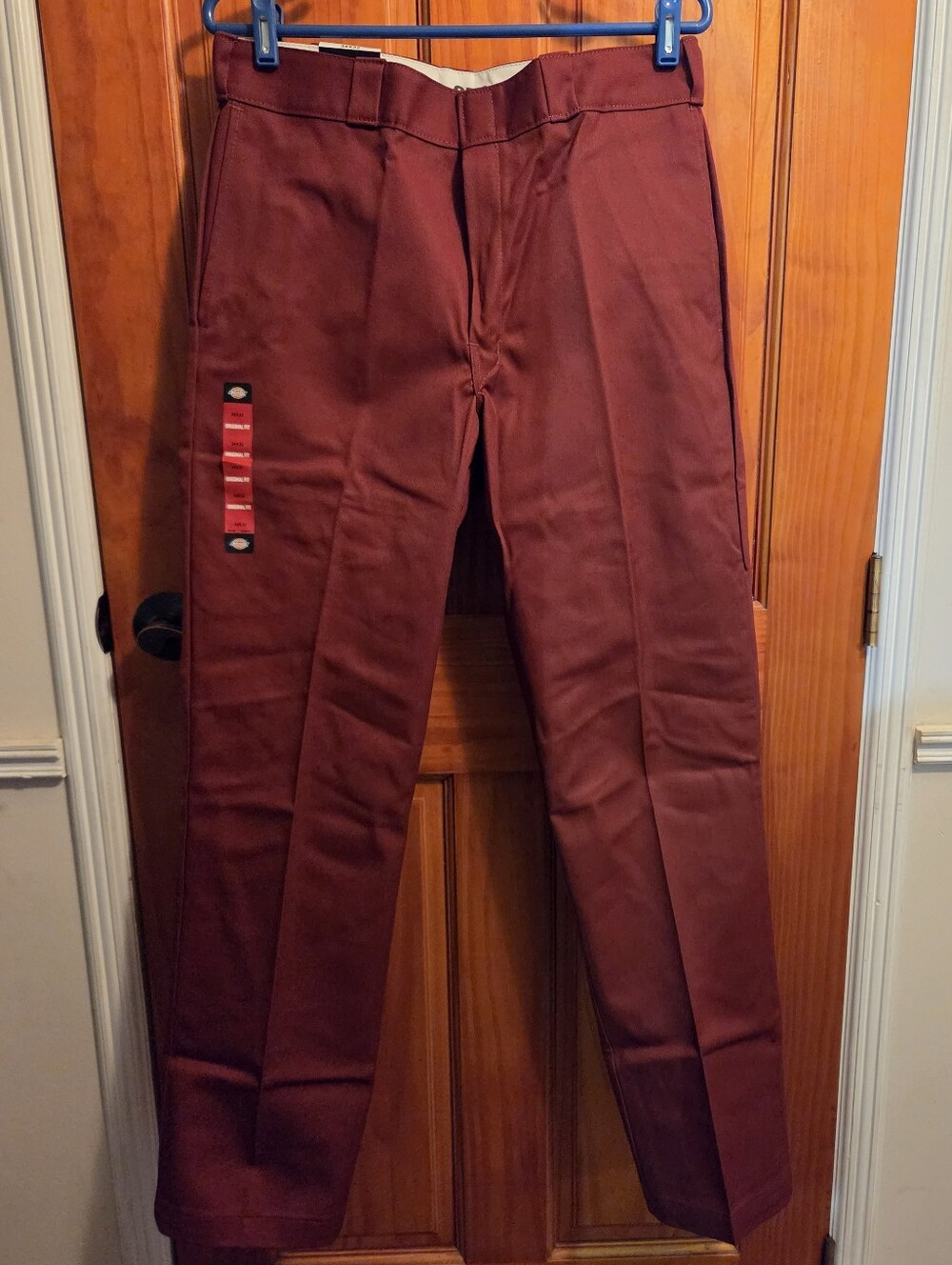 Dickies 874 Original Fit Men's Work Pants Burgundy Maroon NWT 34 x 32